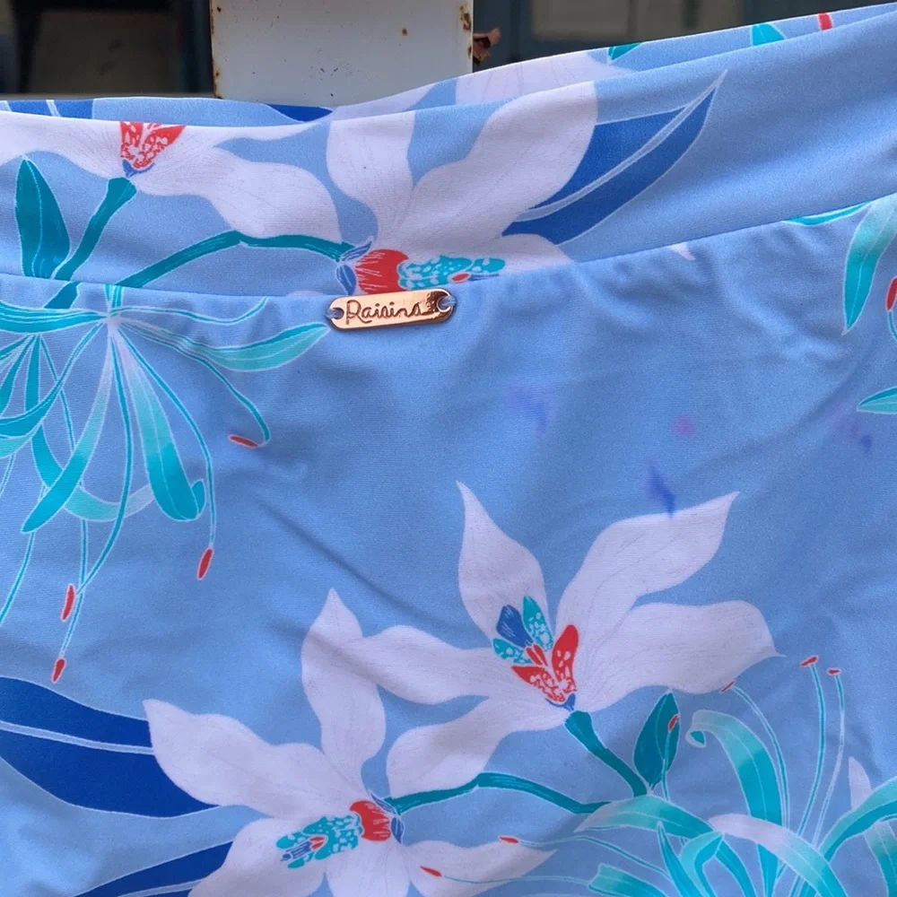 Raisins Juniors Printed Summer Bloom High-Waist Tropics Bikini Bottom - Picture 5 of 5